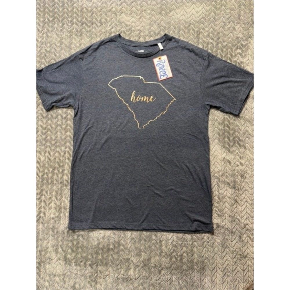 Royce South Carolina Home Graphic T-Shirt Gray Gold State Large NWT 0520